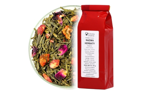 Herbata Zielona SENCHA POZIOMKOWA (OT) (50g) Orzeźwiająca z Nutą Poziomki !